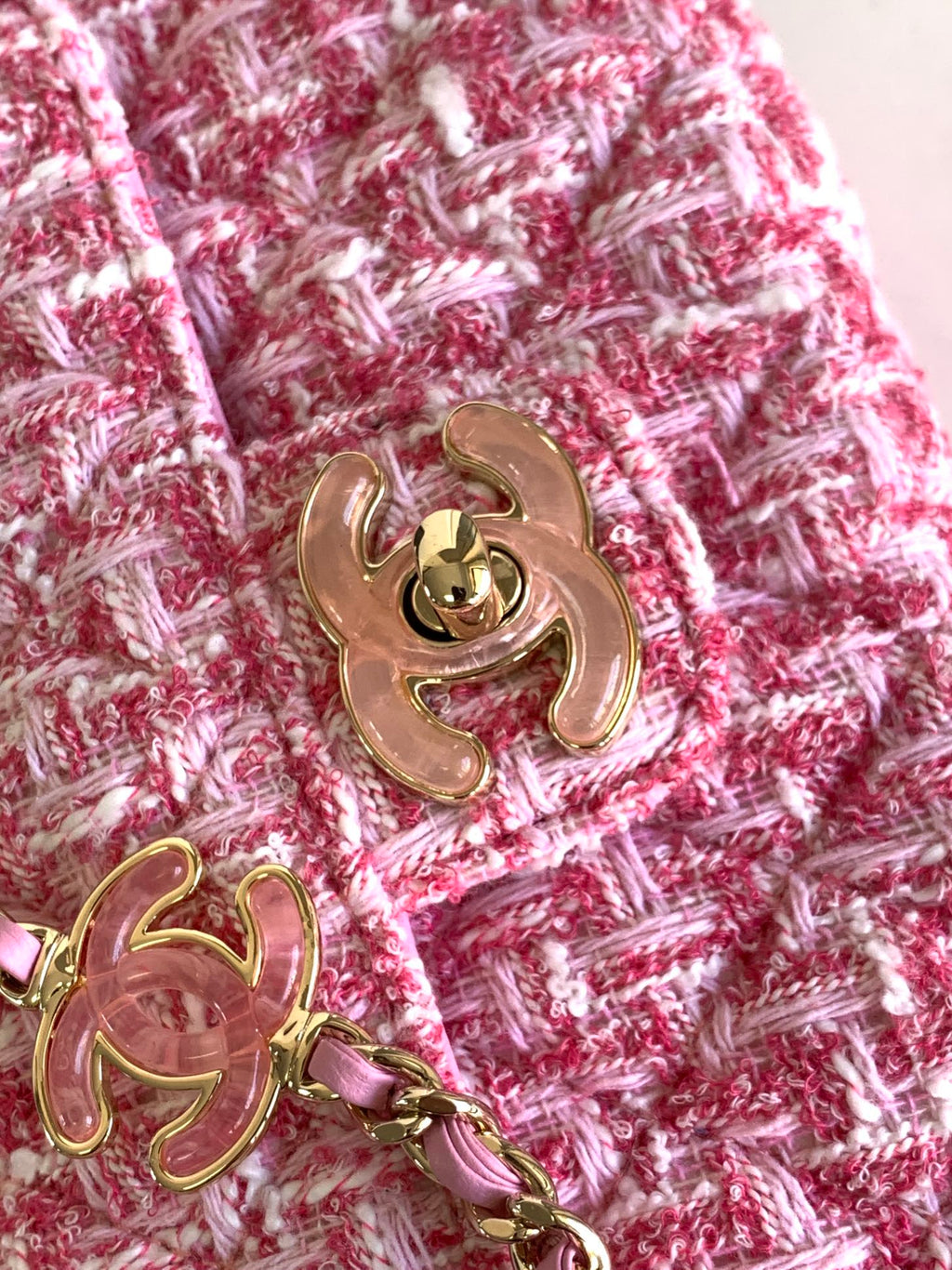 CC MINI 23P BAG 16CM PINK WOOLEN PLASTIC BAG