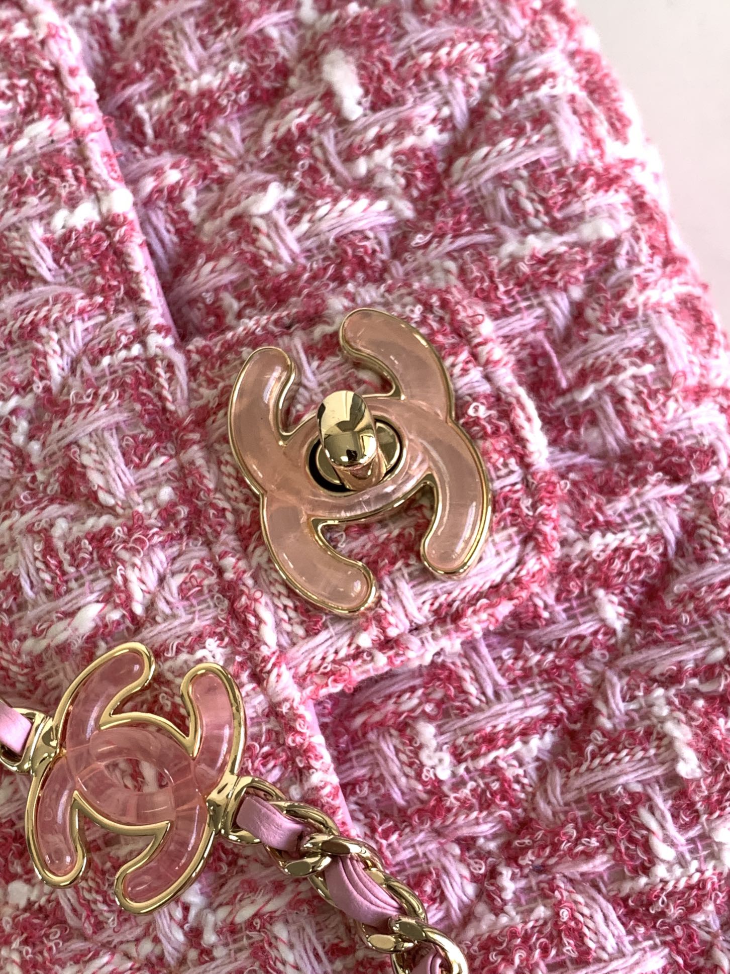 CC MINI 23P BAG 16CM PINK WOOLEN PLASTIC BAG