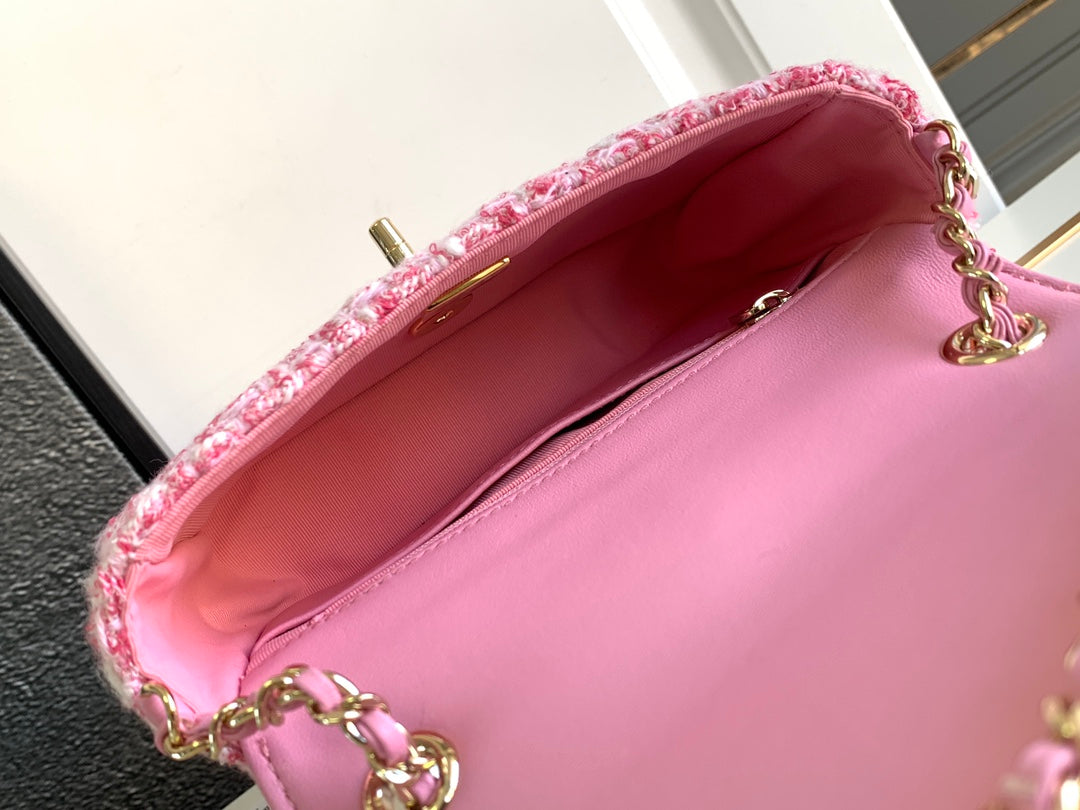 CC MINI 23P BAG 16CM PINK WOOLEN PLASTIC BAG